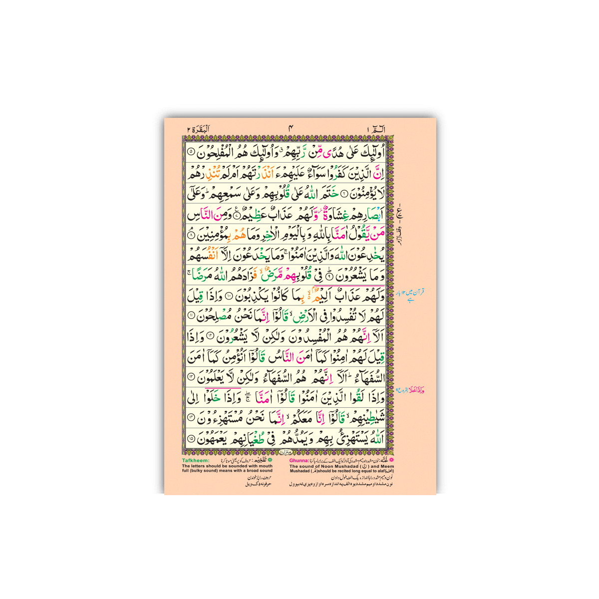 [227/4Expo] Al-Quran-Ul-Kareem In 15 Lines With Tajweed Rules (Without Translation) - Gift Edition