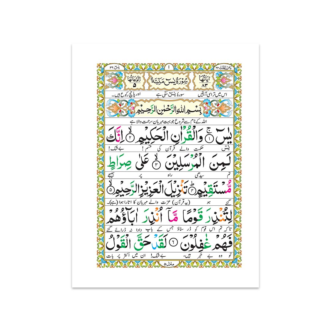[IK20/K] Surah Yaseen (Urdu Translation With Tajweed Rules)